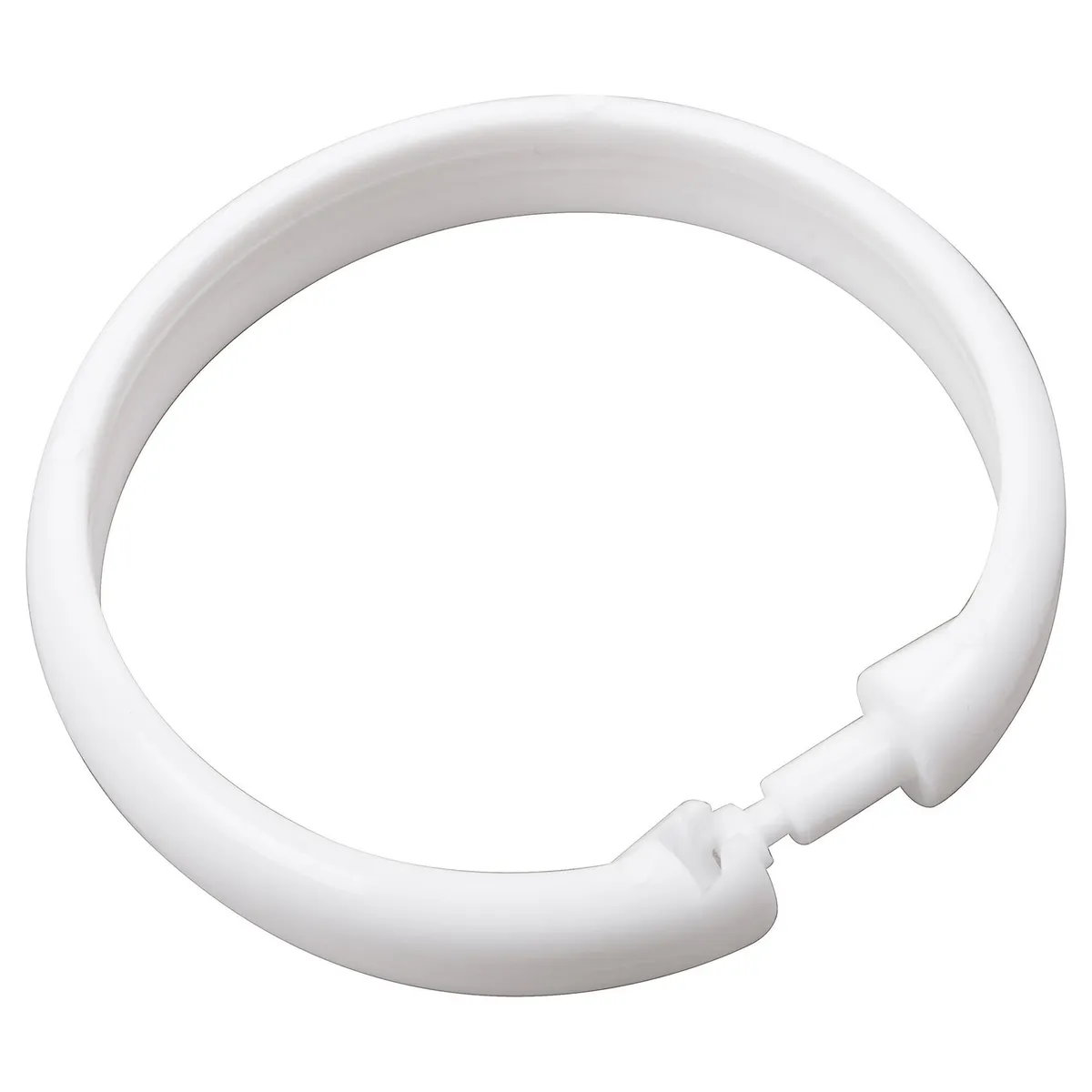 CASA BONITA - Set de ganchos para cortina de baño 12 unidades blanco