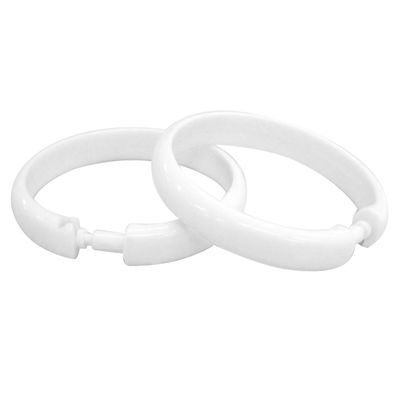 Imagen 2 del producto Set de ganchos para cortina de baño 12 unidades blanco