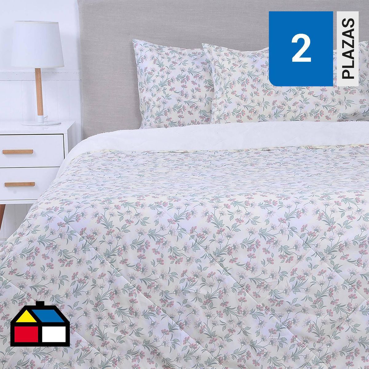 MASHINI - Plumón 2 plazas Cream Multicolor 