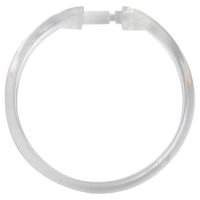 Set de ganchos para cortina de baño 12 unidades transparente