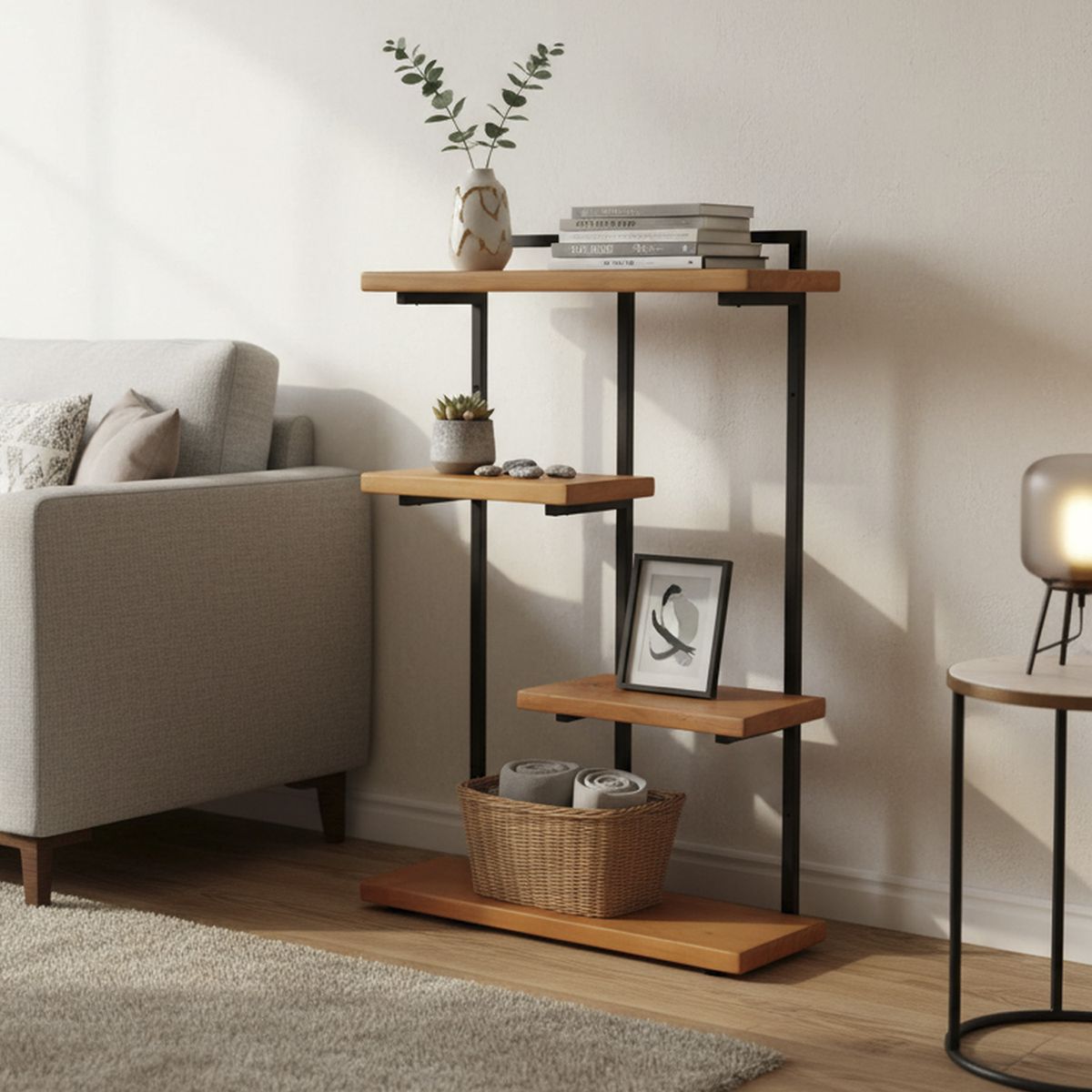 ILOFT - Repisa Velence 4 Nivel(es) 15x87x50 cm Natural