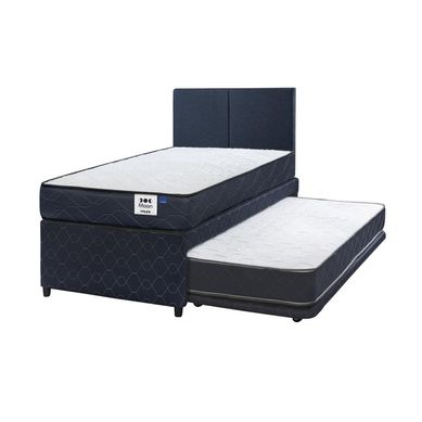 Cama Nido Moon 1 Plaza 90x190 cm + Respaldo Cubo Azul