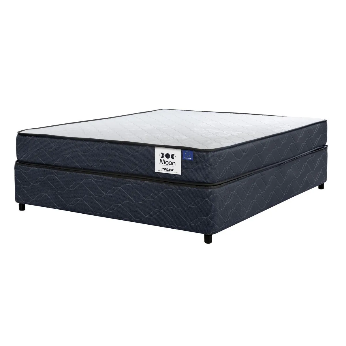 FLEX - Cama 2 plazas Americana Moon Azul Oscuro