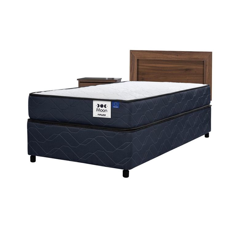 Cama Americana Moon 1.5 Plaza 105X190 Cm + Set Muebles Asturias