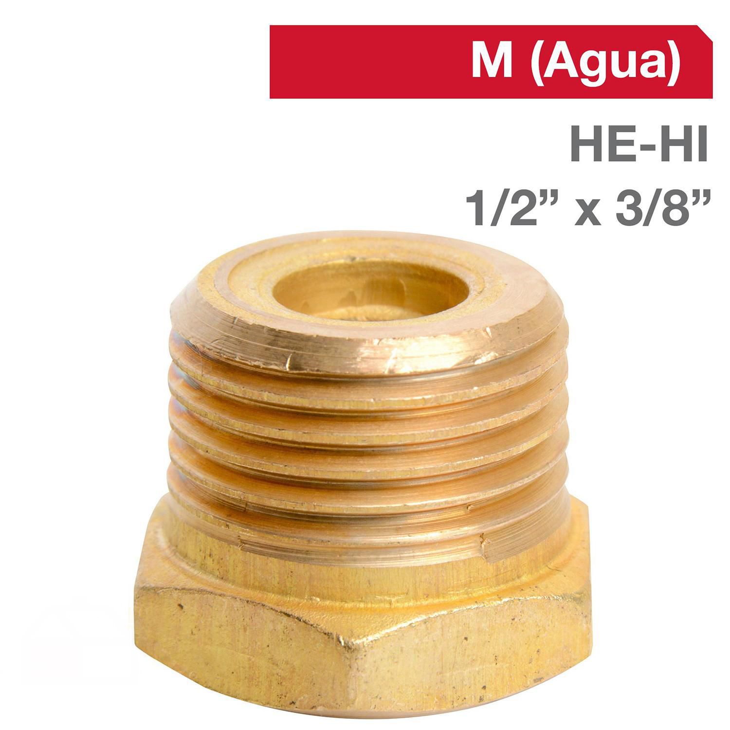 Reducción Bushing Bronce 3/8" X 1/4" Npt