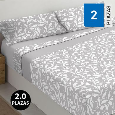 Set sbanas polar 2 plazas ponza gris
