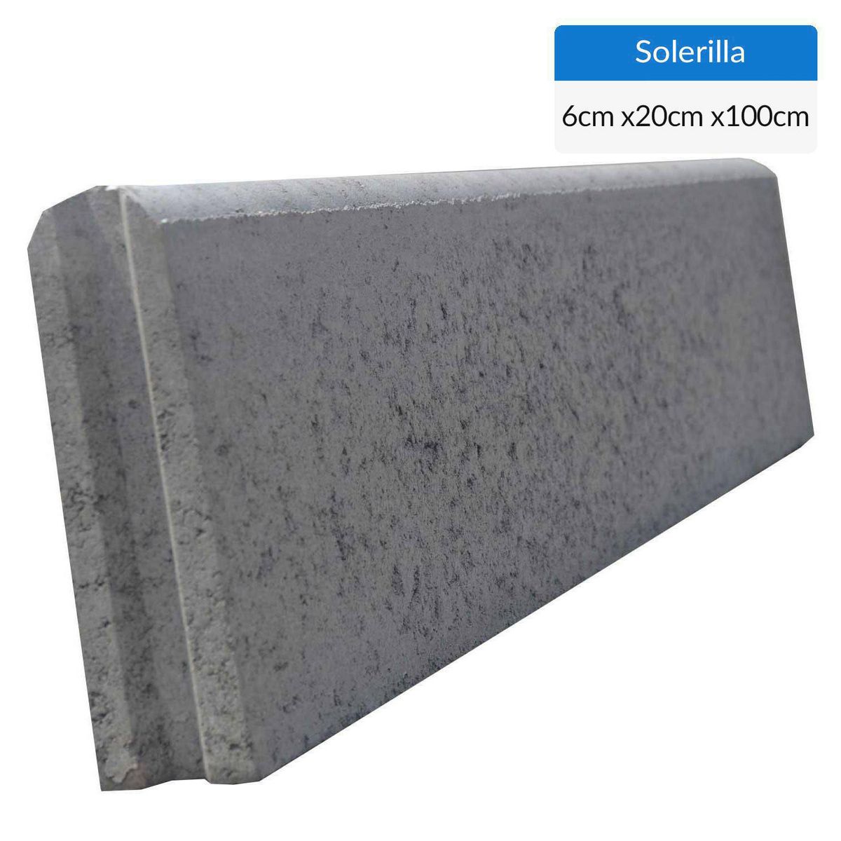 GRAU - Solerilla canto redondo 100x20x6 cm