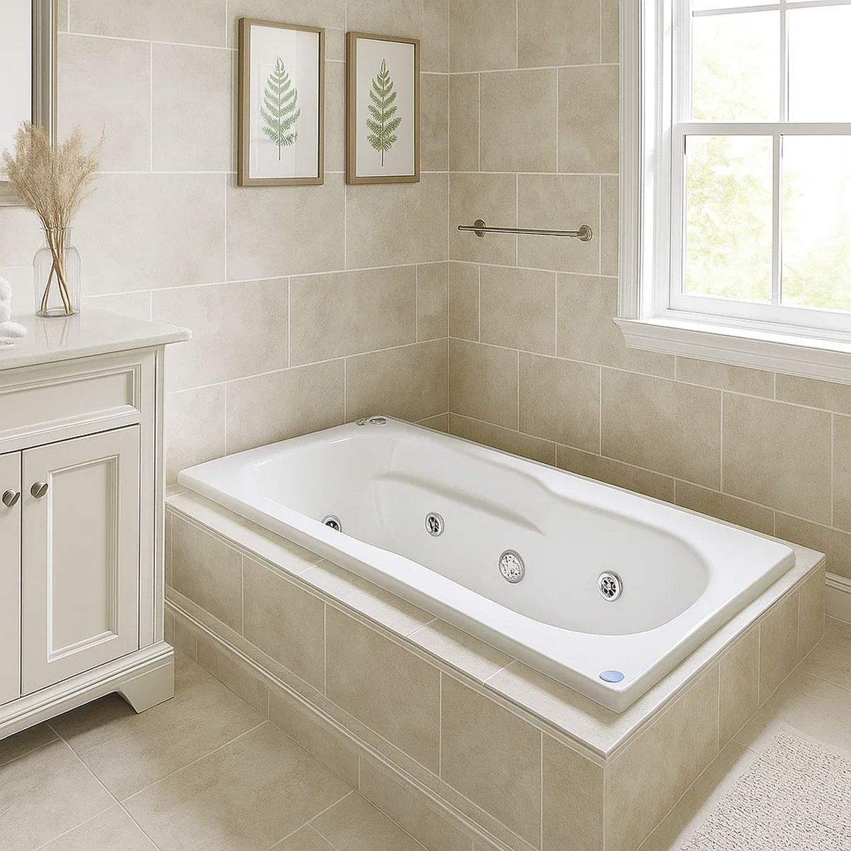 NORGLAS - Tina 150cm x 70cm  hidromasaje Logic 5 jets izquierda norglas