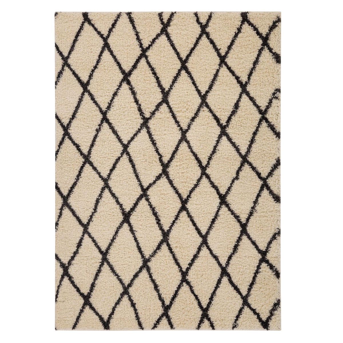 DIB - Alfombra Grande Jacinta 200x290 cm Polipropileno gris-blanco