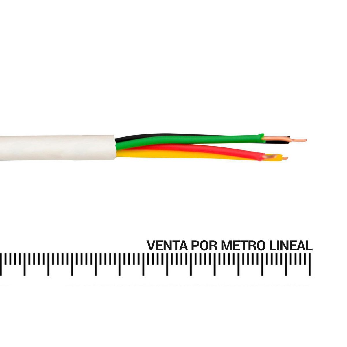 ROIMEX - Cable Telefónico 2 Pares 24 Awg Metro Lineal Blanco