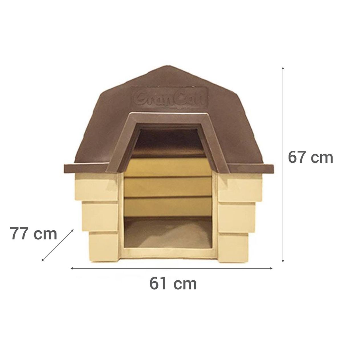 GENERICO - Casa de Perro 67x61x77 cm Café/Beige