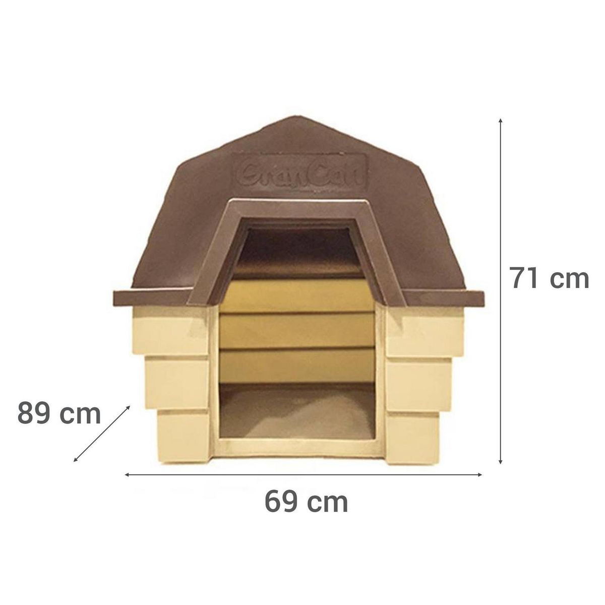 GENERICO - Casa de Perro 71x69x89 cm Café/Beige