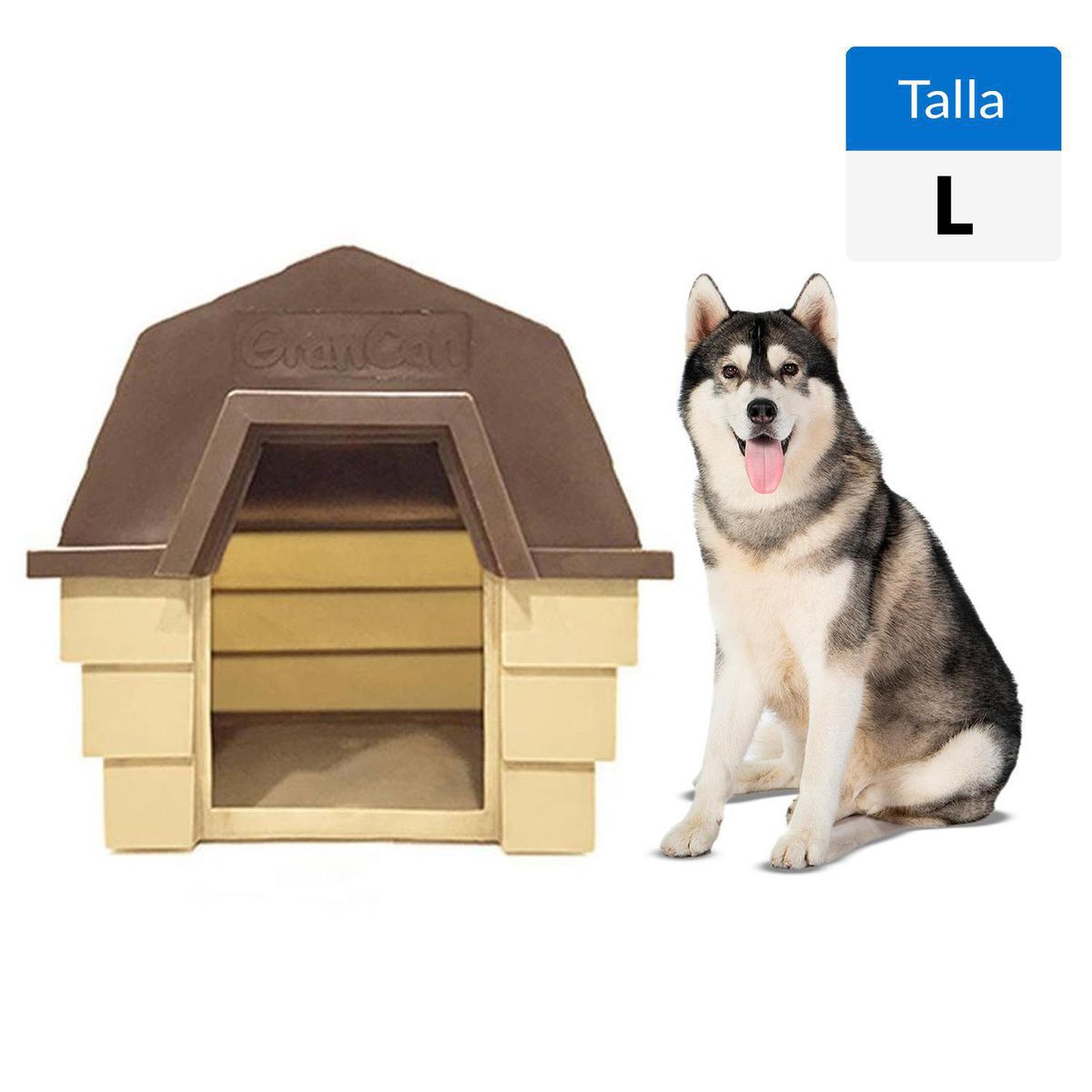 GENERICO - Casa de Perro 71x69x89 cm Café/Beige