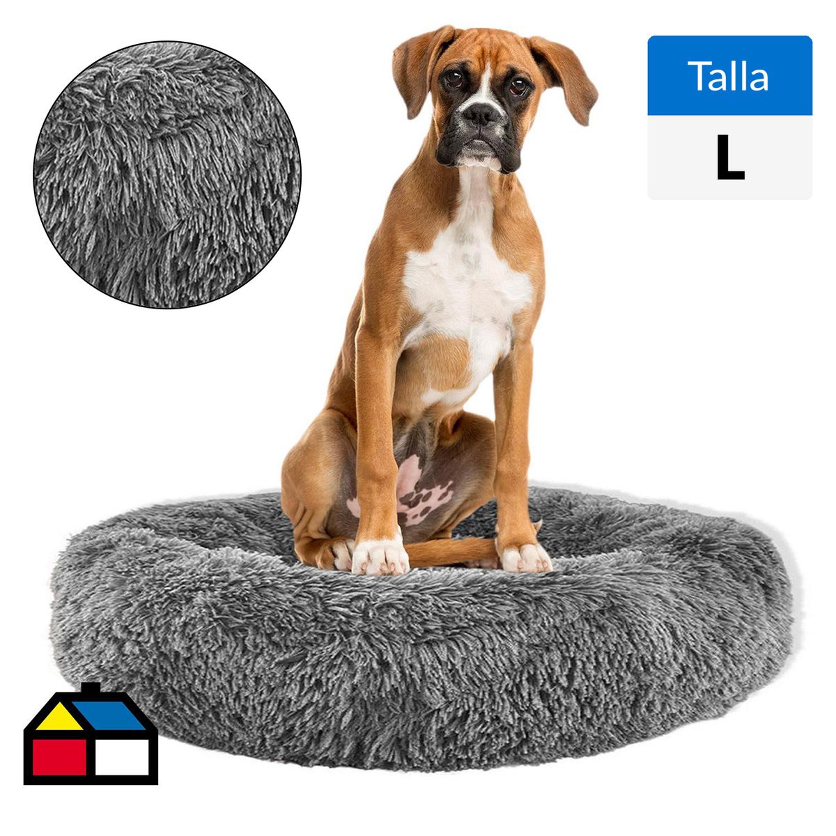 GENERICO - Cama Suave Felpa L para Perro 13x23x54 cm Gris