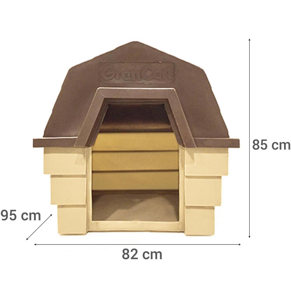 GENERICO - Casa para Perro 85x82x95 cm Café/Beige