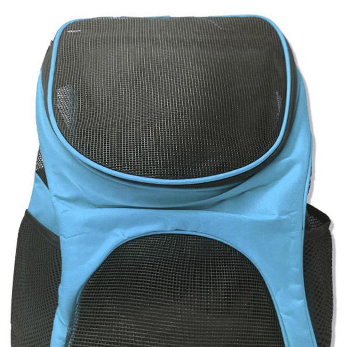 GENERICO - Mochila Transportadora para Perro 33x32x20 cm Negro/Celeste