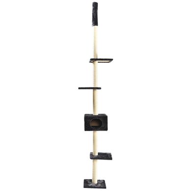 Rascador para gato 4 niveles con cueva