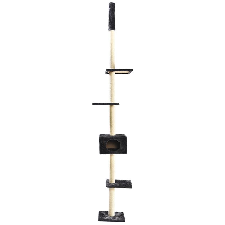 Rascador para gato 4 niveles con cueva