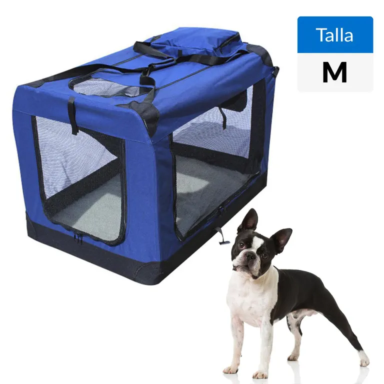 Bolso Transportador M para Perro 71x50x10 cm Azul