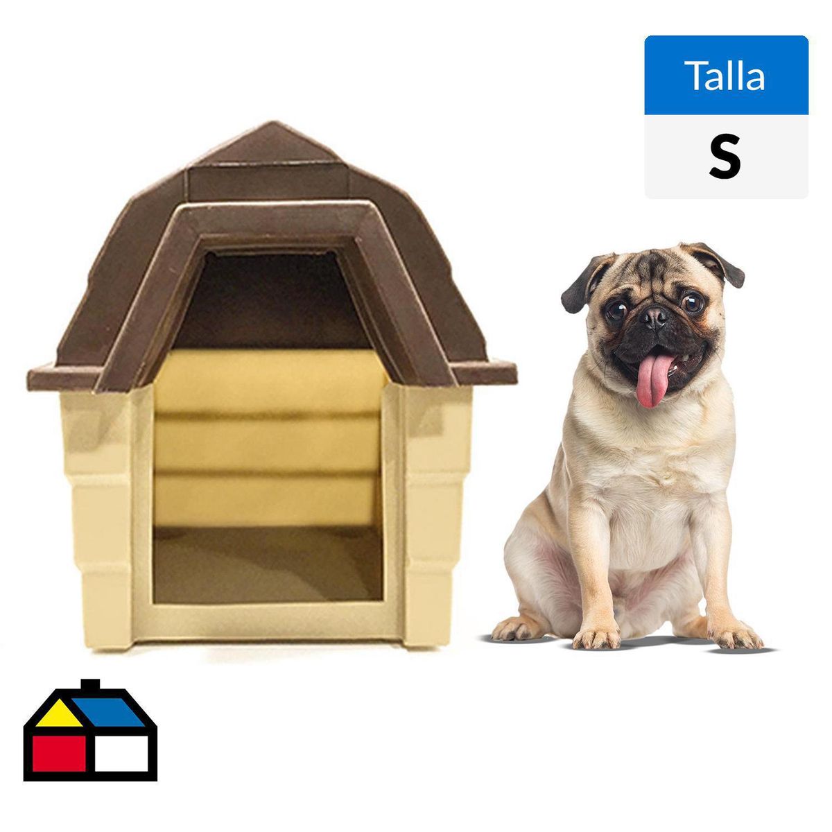 GENERICO - Casa para Perro 54x45x96 cm Café/Beige