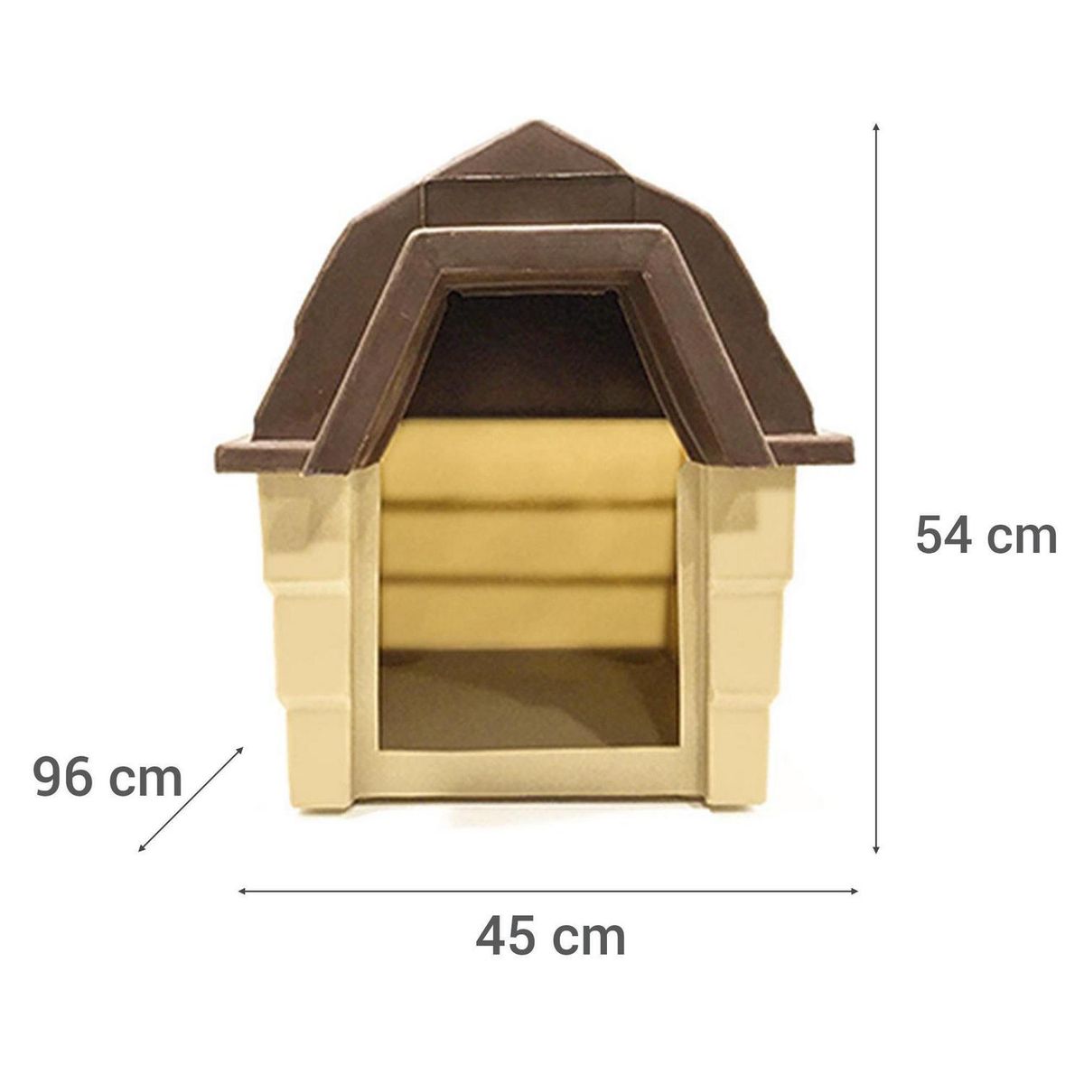 GENERICO - Casa para Perro 54x45x96 cm Café/Beige