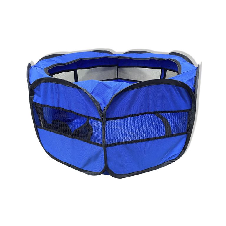 Cerca Jaula Plegable para Perro 41x86x86 cm Azul