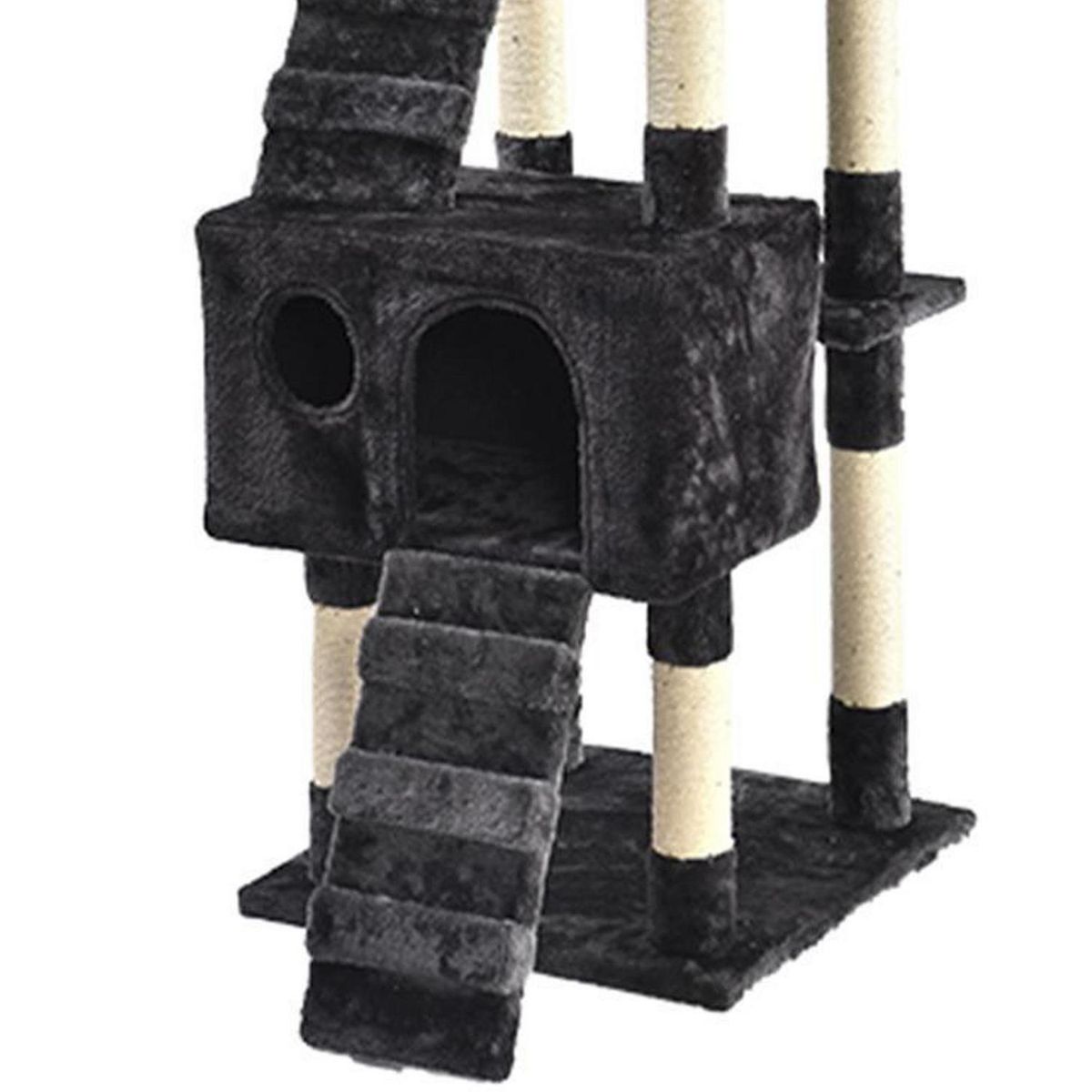 GENERICO - Rascador para gato con 4 niveles con 2 cuevas