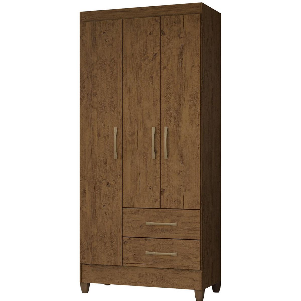 ROCH LTDA - Clóset Lima 3 Puerta(s) 2 Cajón(es) 1 Repisa(s) 82x182x47 cm Castaño