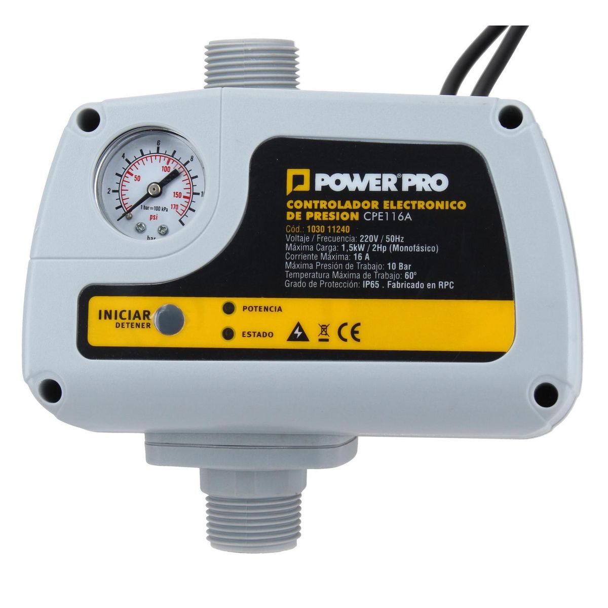 POWER PRO - Controlador eléctrico de presión 16A 2HP
