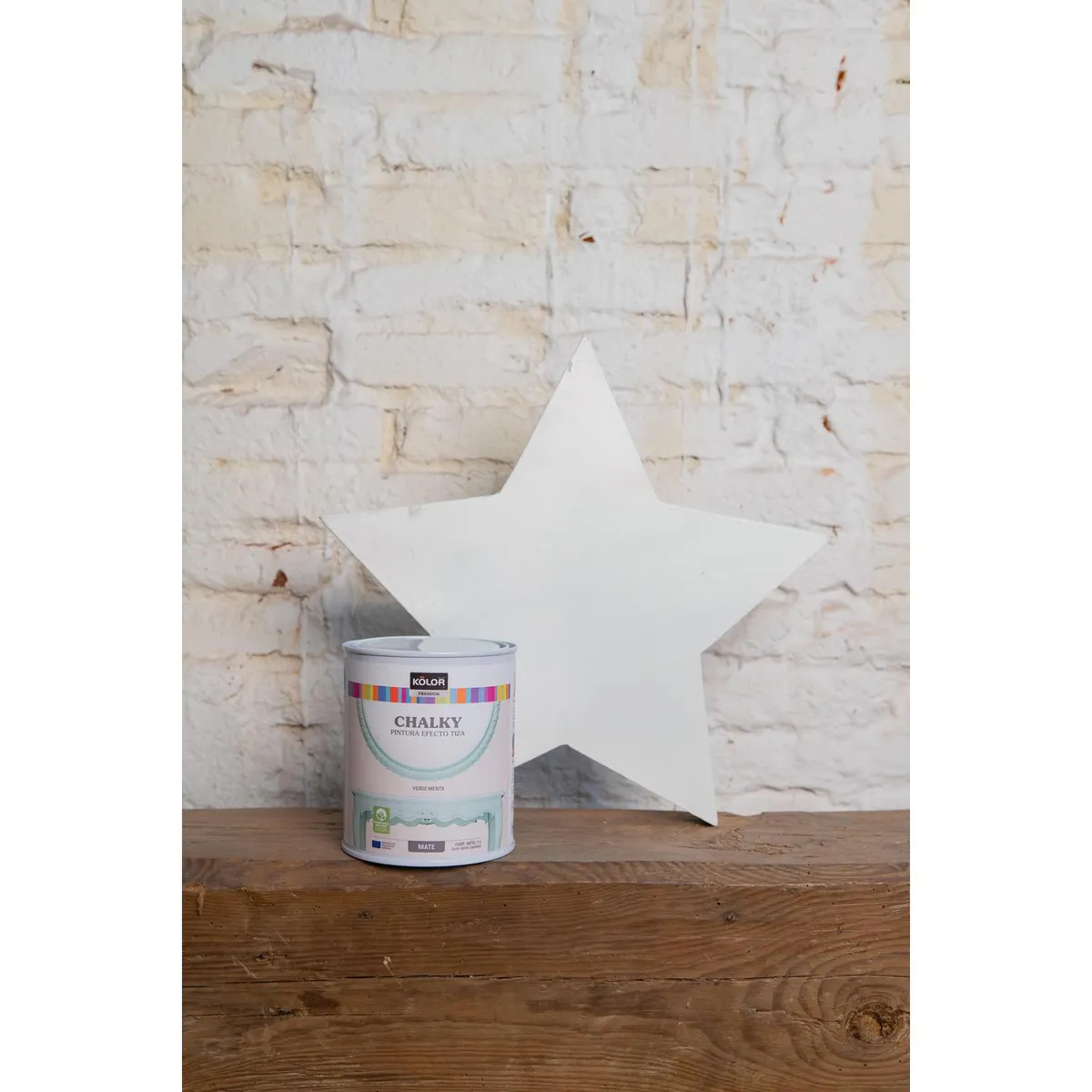 KOLOR - Pintura Tizada Chalky Tarro 1 l Mate blanco