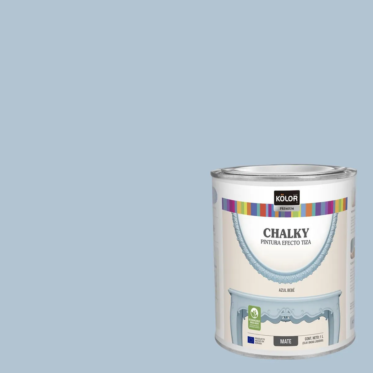 KOLOR - Pintura Tizada Chalky Tarro 1 l Mate azul