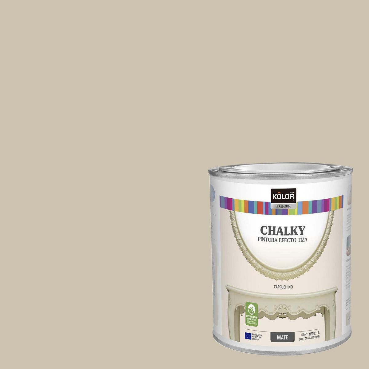 KOLOR - Pintura Tizada Chalky Tarro 1 l Mate café