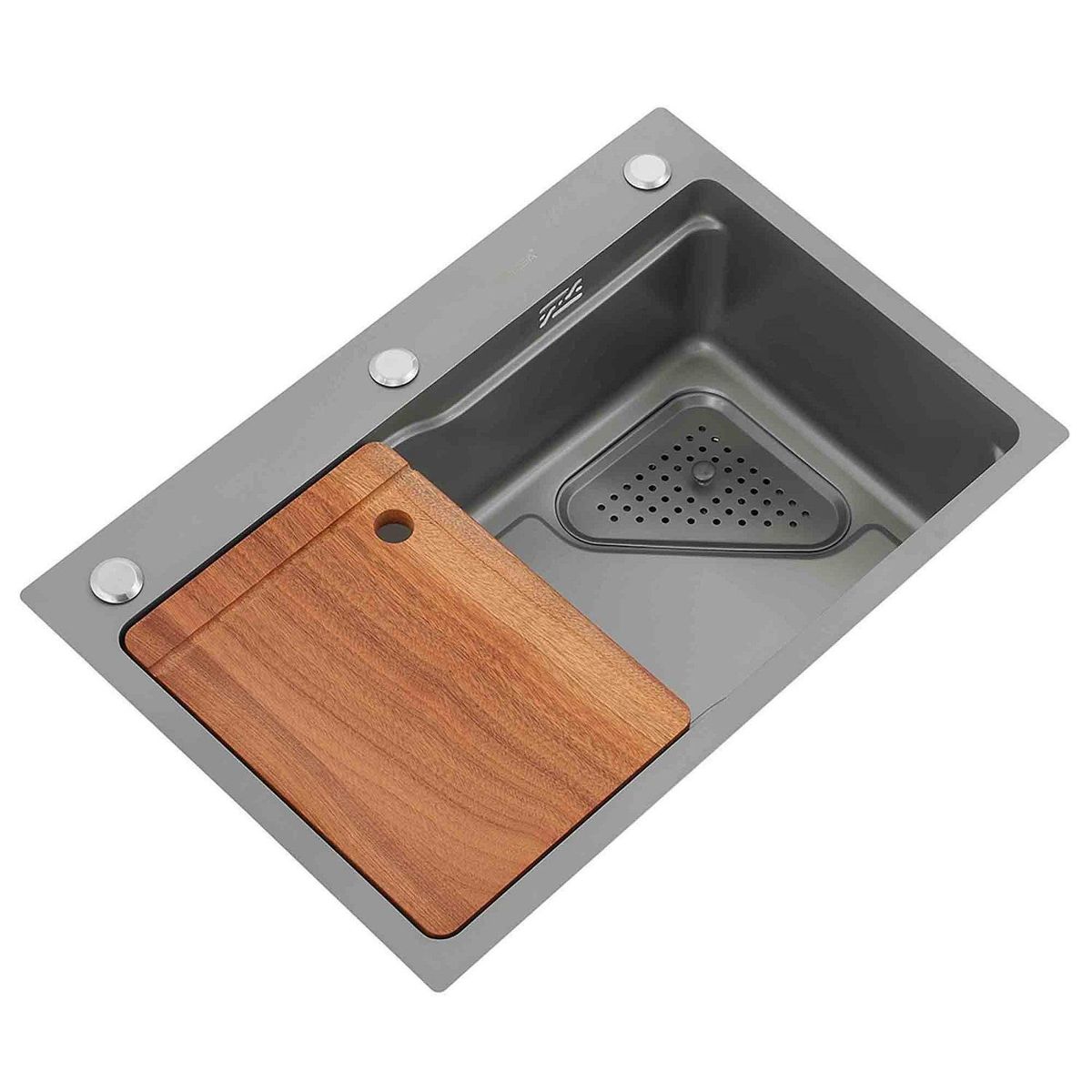 DOMSA - Lavaplatos Deluxe MDS6845A-G-C/L 1 Cubeta(s) 68x20x45 cm Acero inoxidable