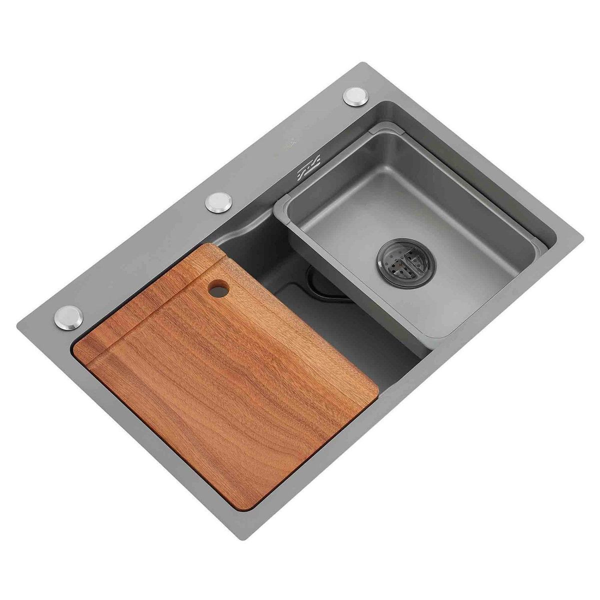 DOMSA - Lavaplatos Deluxe MDS6845A-G-C/L 1 Cubeta(s) 68x20x45 cm Acero inoxidable