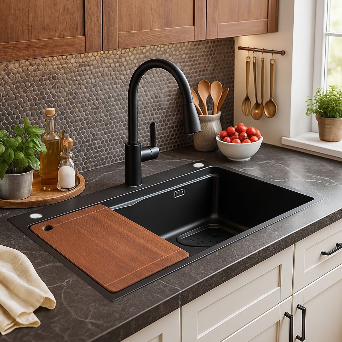 DOMSA - Lavaplatos Deluxe MDS7545A-B-C/L 1 Cubeta(s) 75x20x46 cm Acero inoxidable