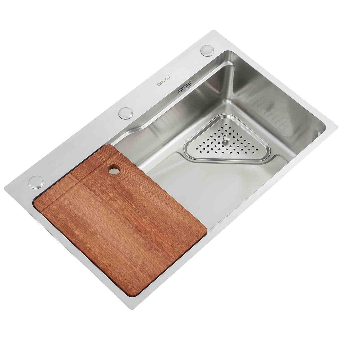 DOMSA - Lavaplatos Deluxe MDS7545A-S-C/L 1 Cubeta(s) 75x20x46 cm Acero inoxidable