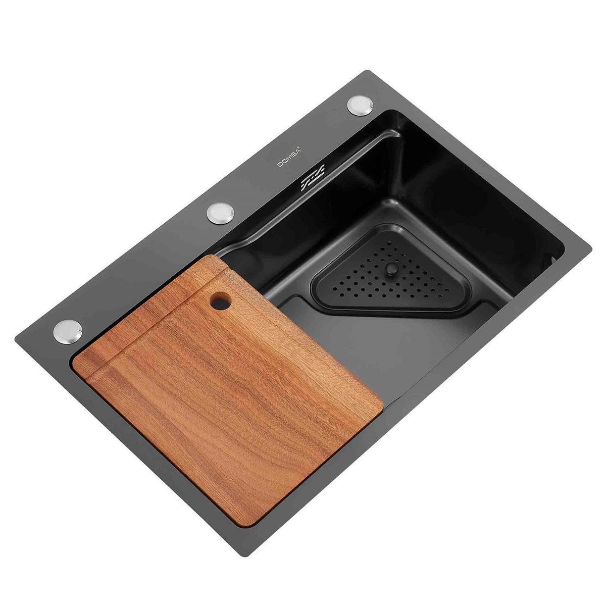 DOMSA - Lavaplatos Deluxe MDS6845A-B-C/L 1 Cubeta(s) 68x20x45 cm Acero inoxidable