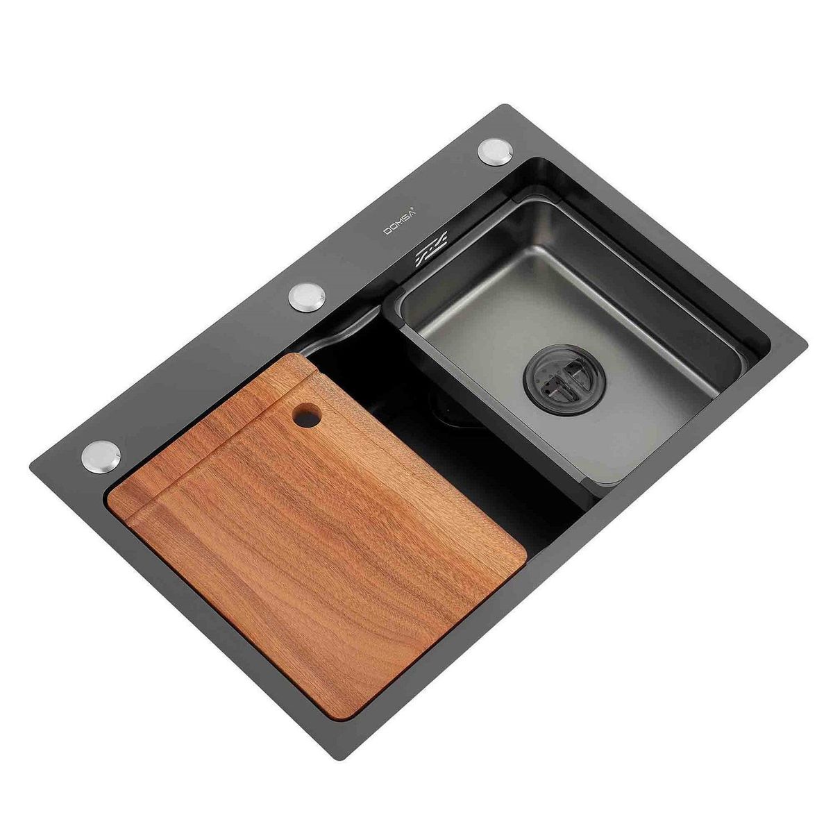 DOMSA - Lavaplatos Deluxe MDS6845A-B-C/L 1 Cubeta(s) 68x20x45 cm Acero inoxidable