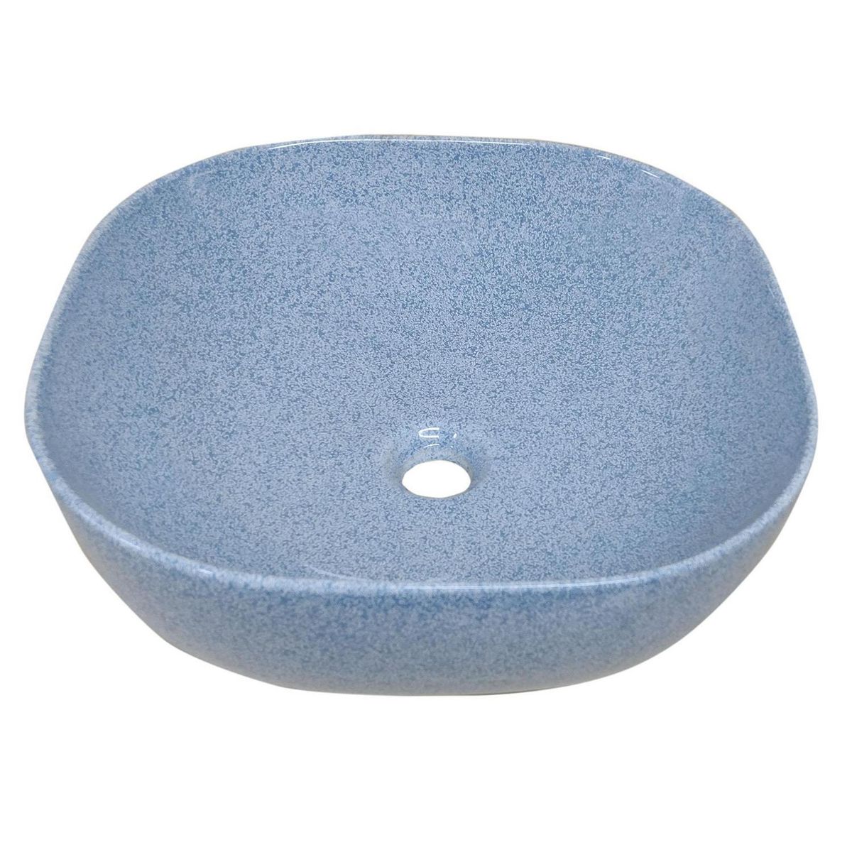 DOMSA - Lavamanos Sobrepuesto Forma Curva Loza 41.5x13.5x41.5 cm Azul/Celeste