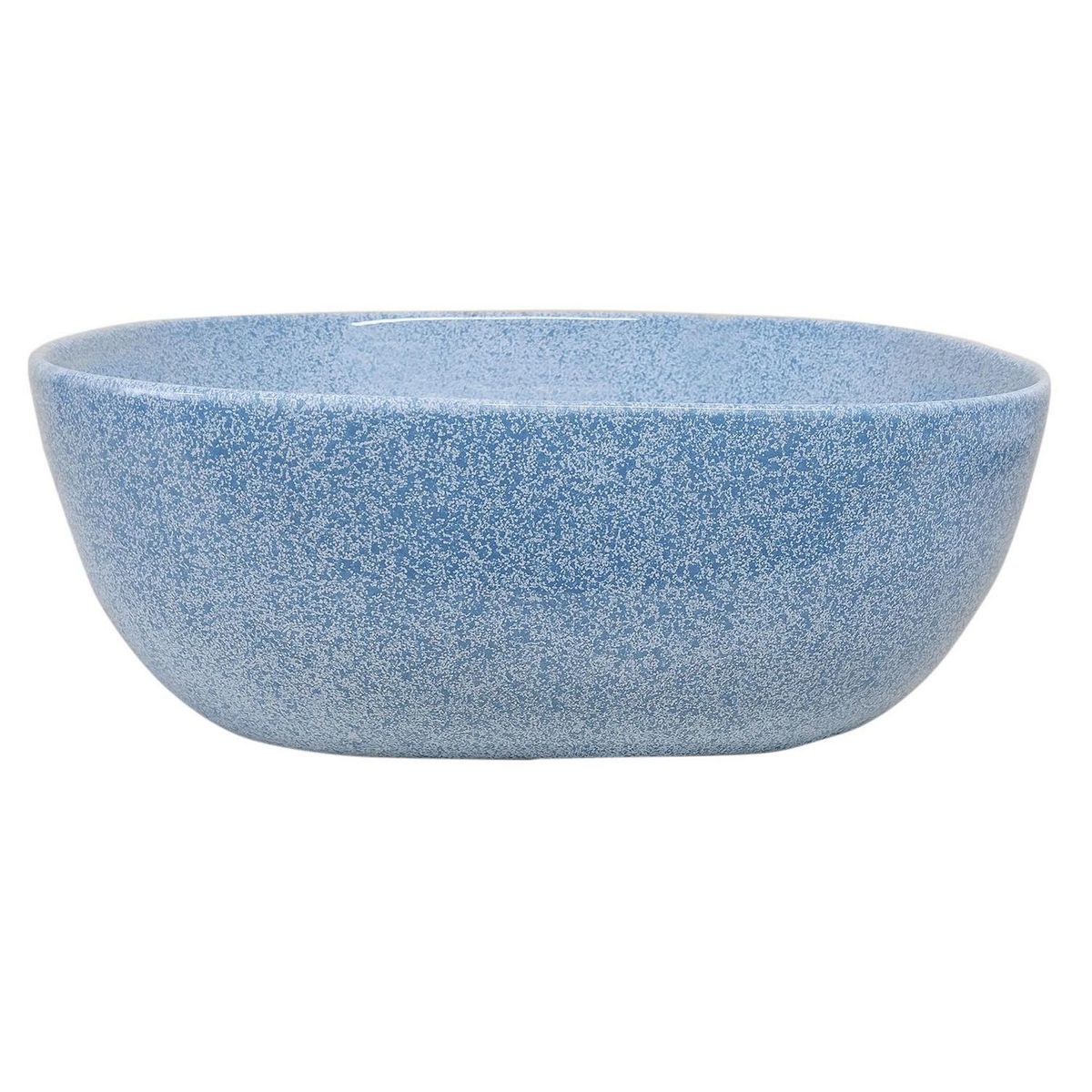 DOMSA - Lavamanos Sobrepuesto Forma Curva Loza 41.5x13.5x41.5 cm Azul/Celeste