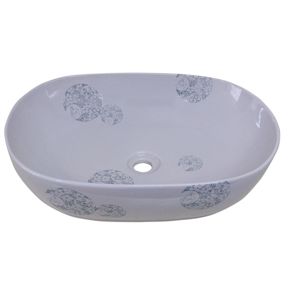 DOMSA - Lavamanos Sobrepuesto Forma Curva Loza 56x15x40 cm Violeta