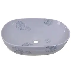 DOMSA - Lavamanos Sobrepuesto con Forma Curva Loza 56x15x40 cm Violeta