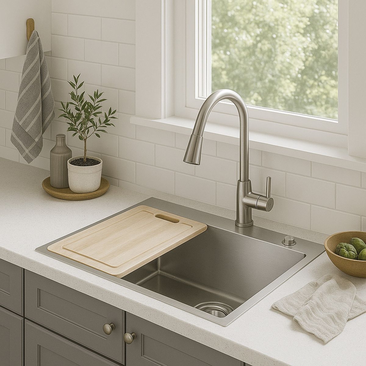 DOMSA - Lavaplatos Deluxe MDS6046-SS 1 Cubeta(s) 60x22x46 cm Acero inoxidable