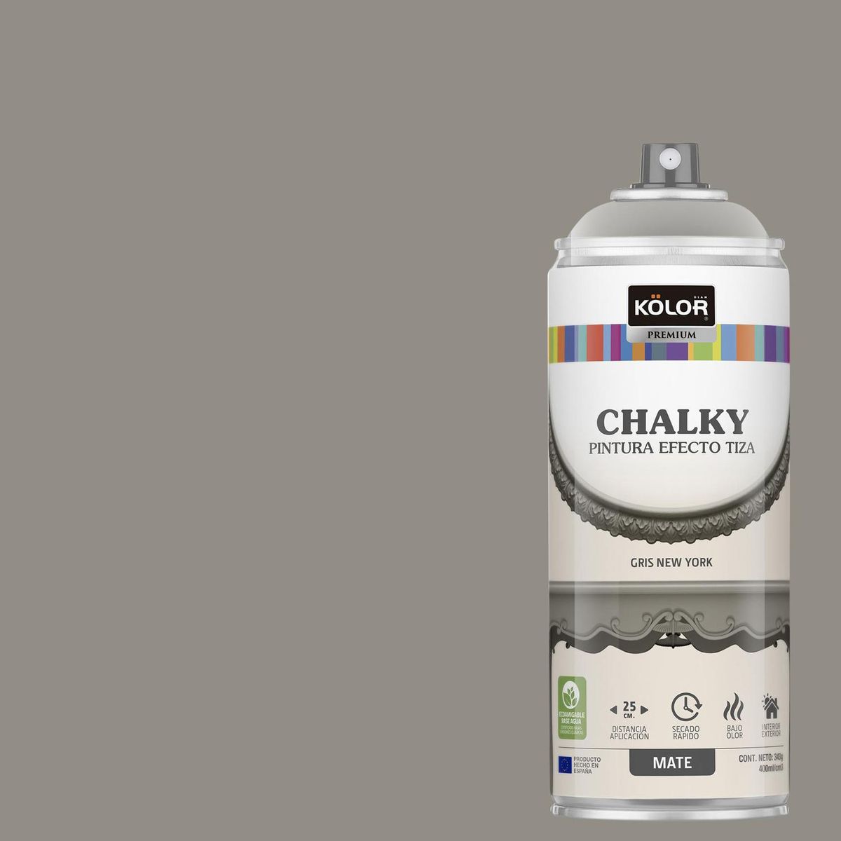 KOLOR - Pintura Tizada Chalky Spray 0.4 l Mate gris