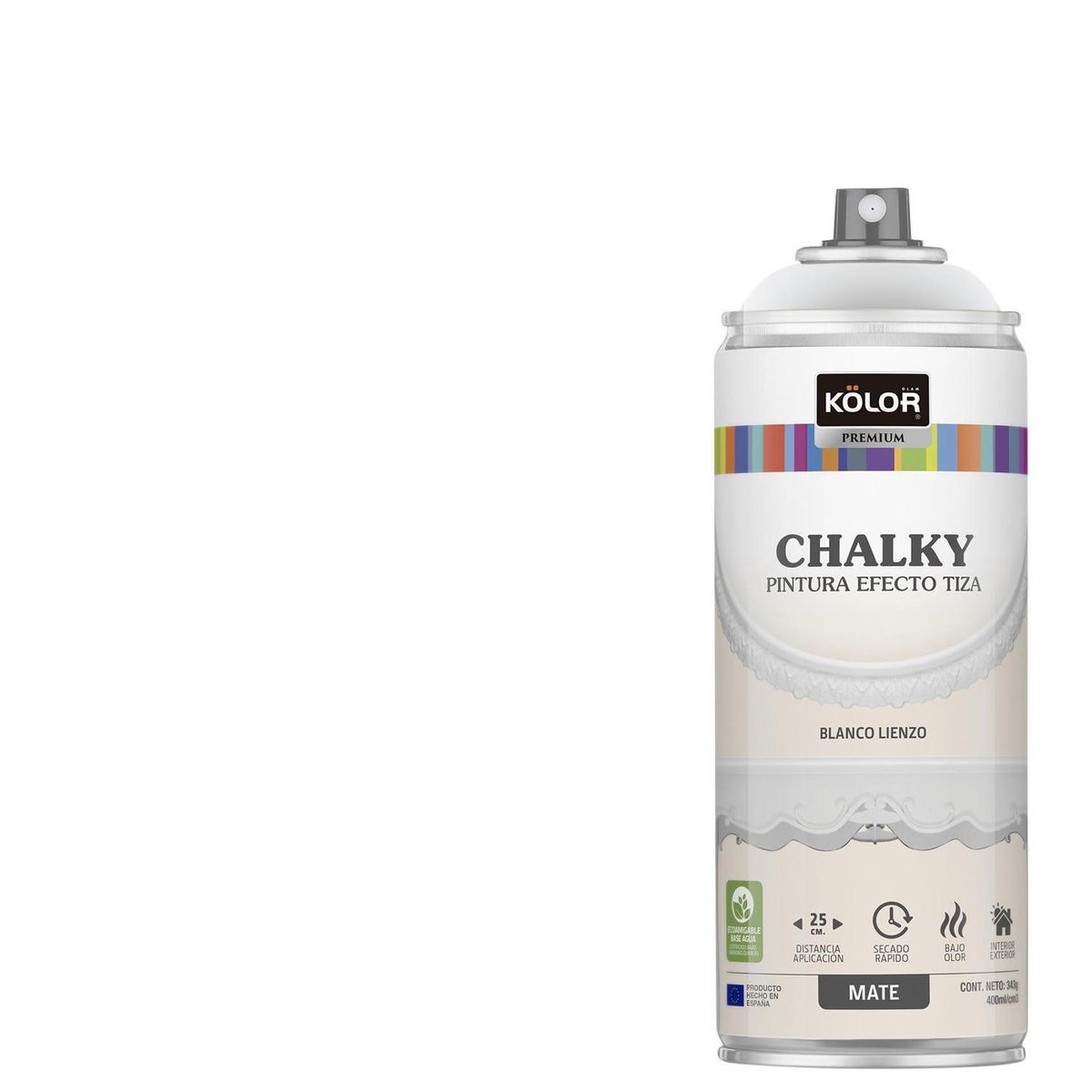 KOLOR - Pintura Tizada Chalky Spray 0.4 l Mate blanco