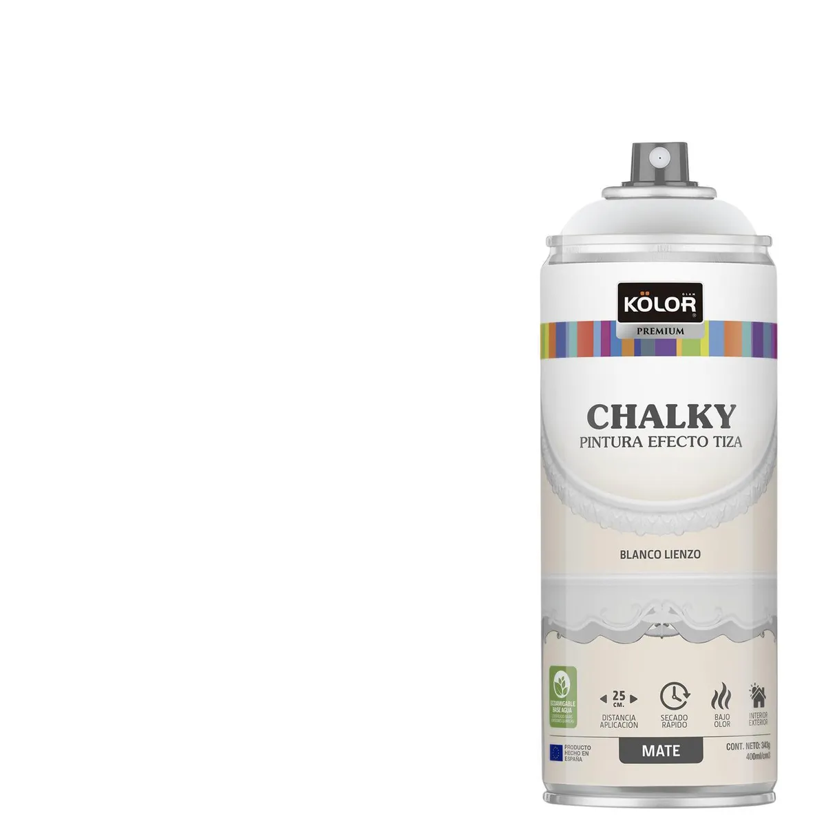 KOLOR - Pintura Tizada Chalky Spray 0.4 l Mate blanco