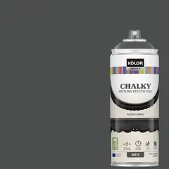 KOLOR - Pintura Tizada Chalky en Spray Negro Carbón Mate 400ml