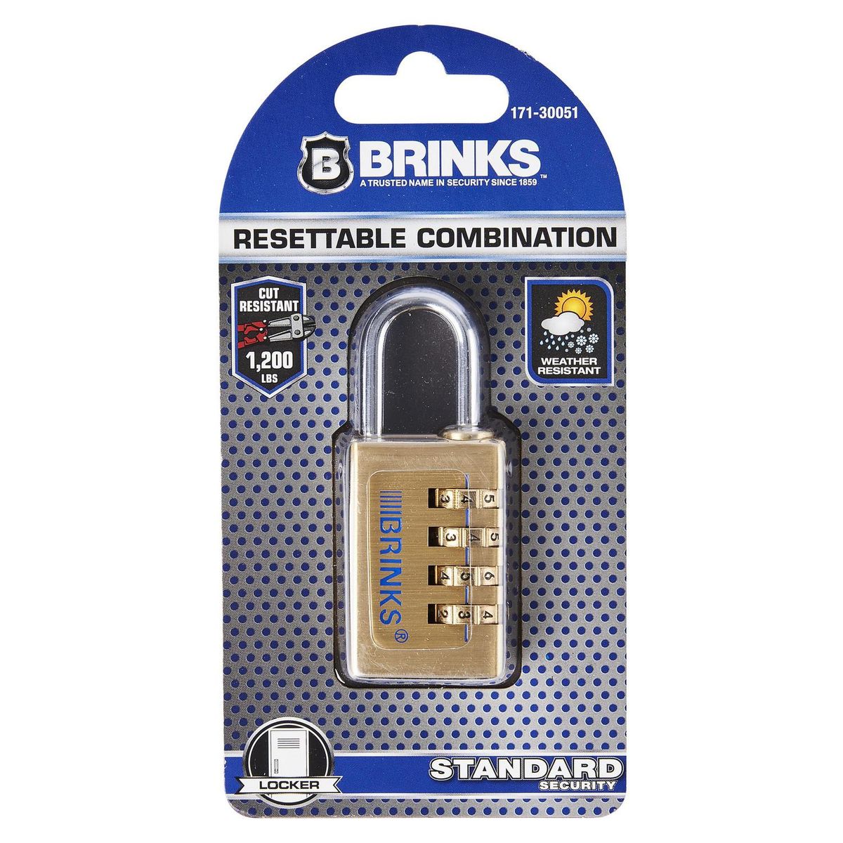 BRINKS - Candado Brinks 30mm brass comb