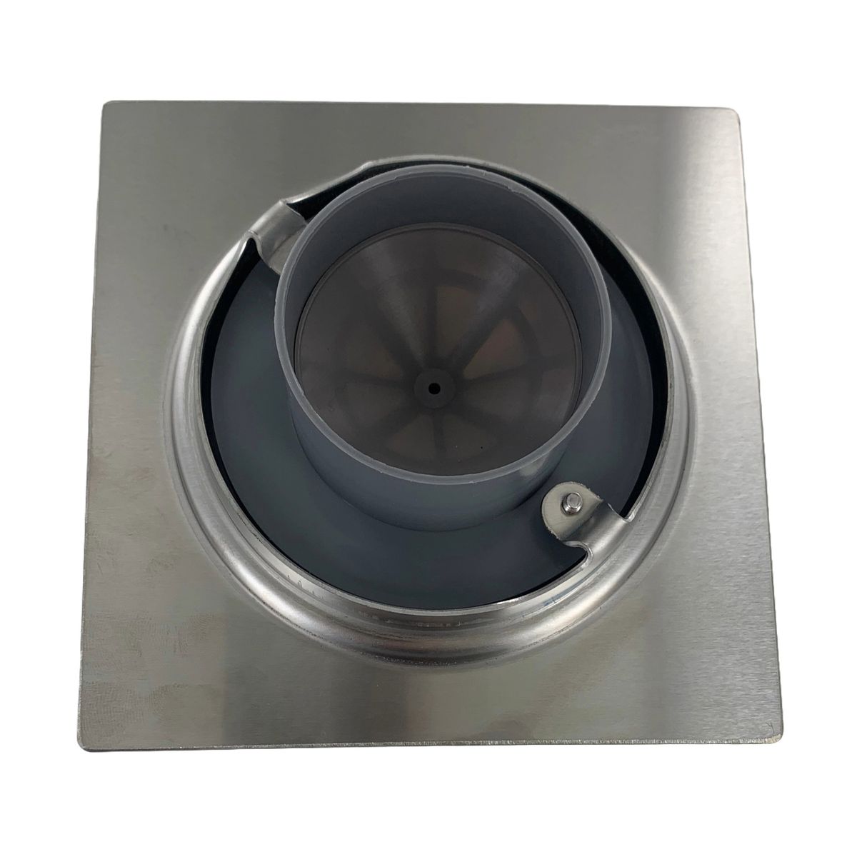 CORSOVALV - Pileta Acero Inoxidable Cuadrada 15x15 cm Trampa Pvc 40 mm