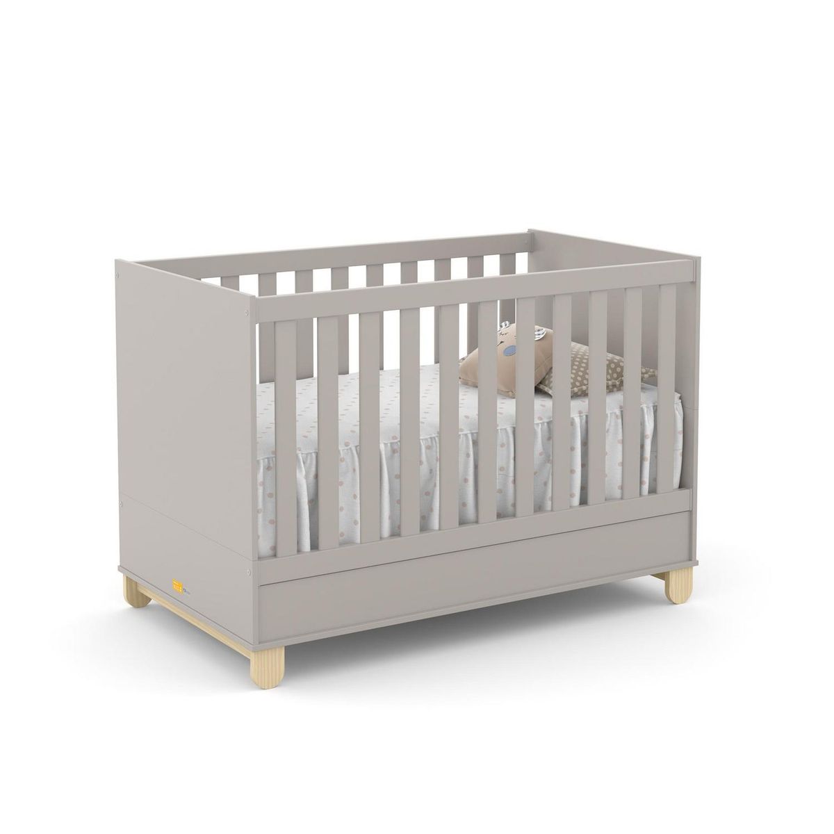 KIDSCOOL - Cuna 2 funciones en una New Zupi gris